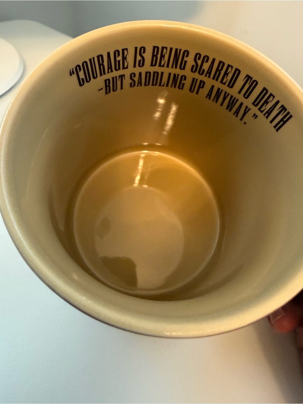 Brown Ceramic Inspirational Quote Coffee Mug John Wayne - Picture 2 of 5